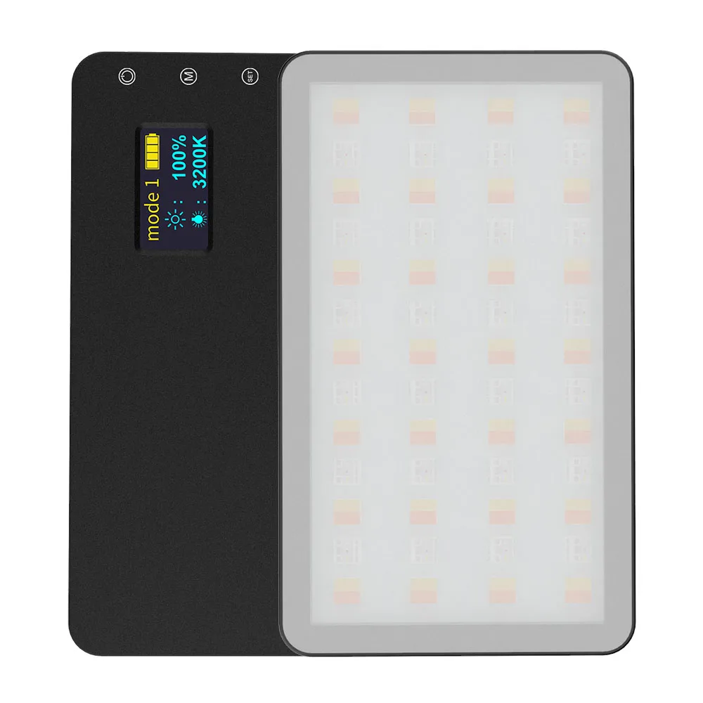 

RB08P RGB LED Camera Video Light Full Color Video Pocket Light Dimmable 2500K-8500K Bi-Color Panel Light