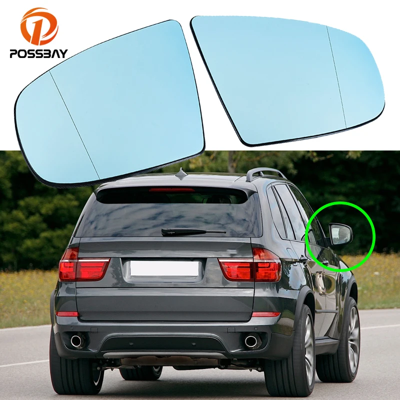 Зеркало заднего вида с подогревом синего цвета для боковой задней части автомобиля BMW X5 X6 серий E70 E71 E72 2007-2014. Аксессуары наружной отделки.