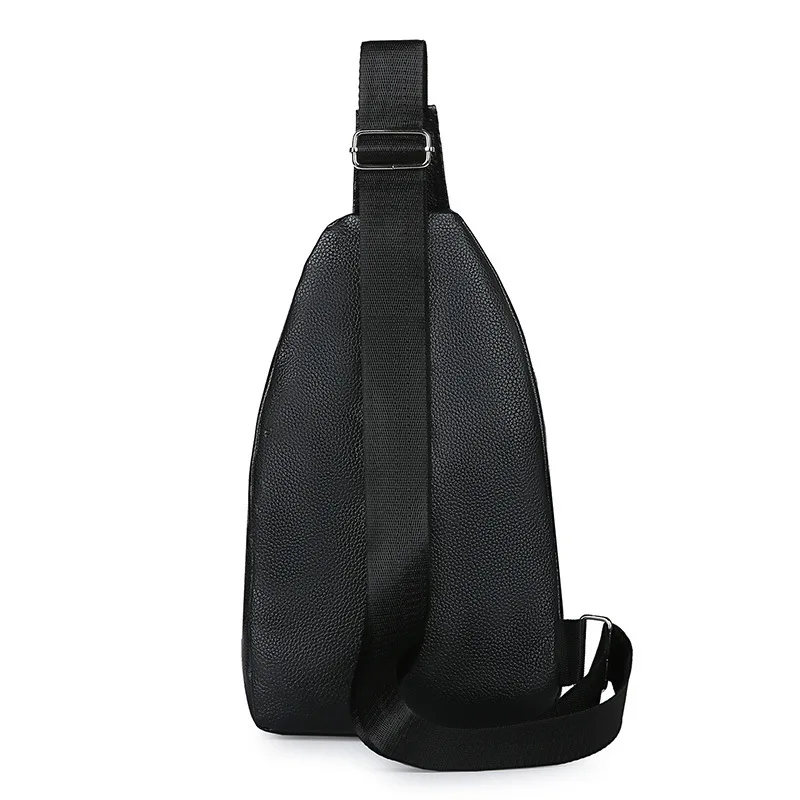 2023 New Men's Shoulder Bag PU Leather Crossbody Bag Outdoor Waterproof Fashion Shoulder Bag Large Capacity Men's Chest Bag