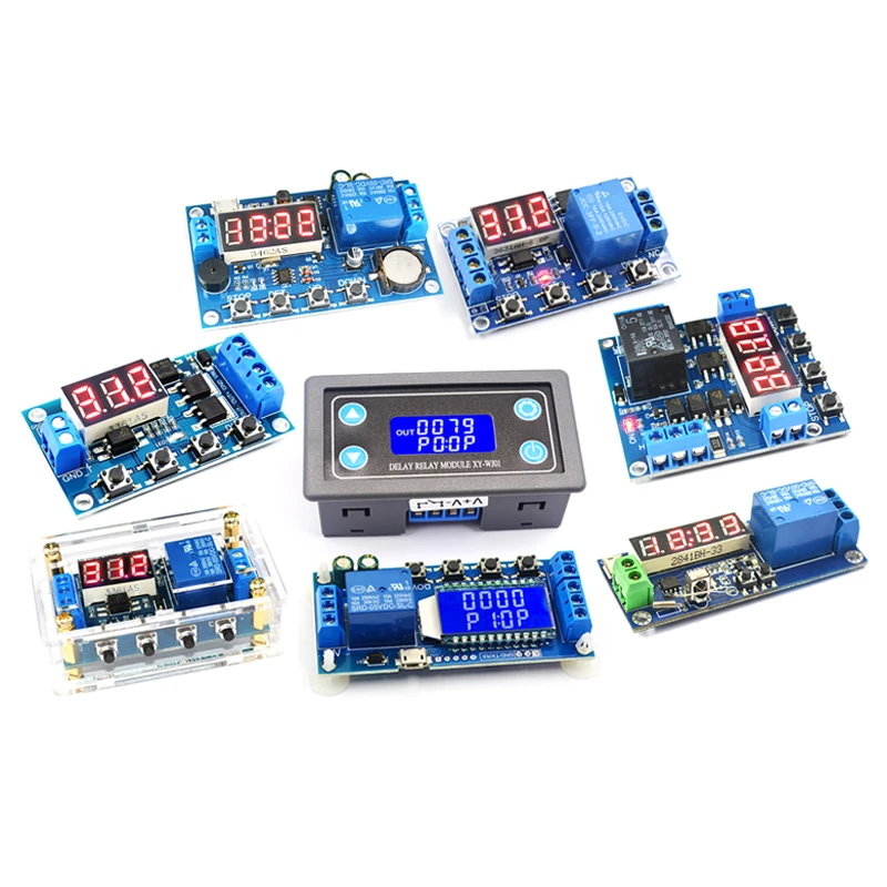 

1 road relay module power trigger delay off cycle timing circuit with reverse connection protection switch
