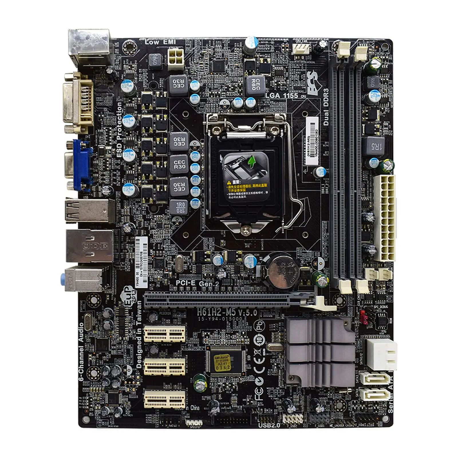 

For ECS H61H2-M5 Lga1155 Motherboard Intel H61 Chipset Core I7 I5 I3 DDR3 16GB RAM Form Factor Ce Micro ATX Motherboard