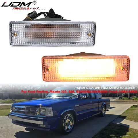 iJDM для Ford Festiva, для Mazda 323 626 B2000/B2200/B2600, передний бампер грузовика, янтарные указатели поворота 1983-1993 гг.