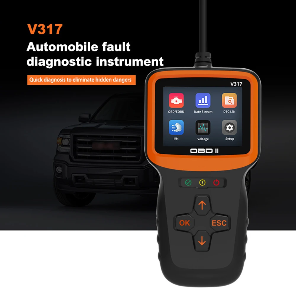 

New V317 OBD2 Scanner Auto Check Car Engine Clear Fault Code Reader Automotive Diagnostic Scan Tester Tools OBDII/EOBD Scan Tool