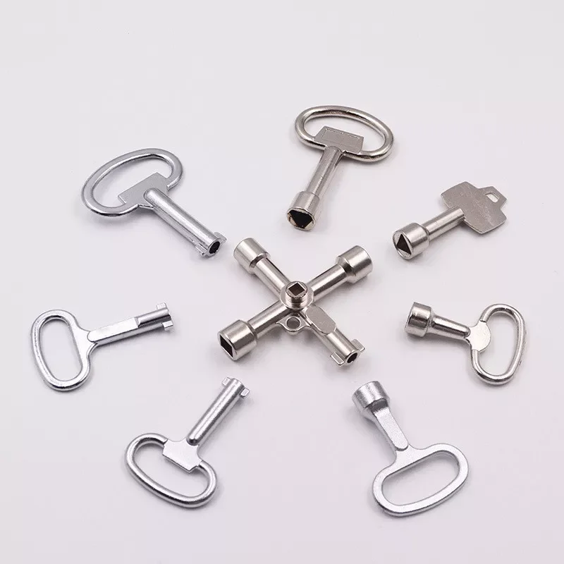

New Universal Panel Key Lock Pocket Wrench Triangle Square Socket Key Elevator Cabinet Switch Train Electrical Cupboard Box