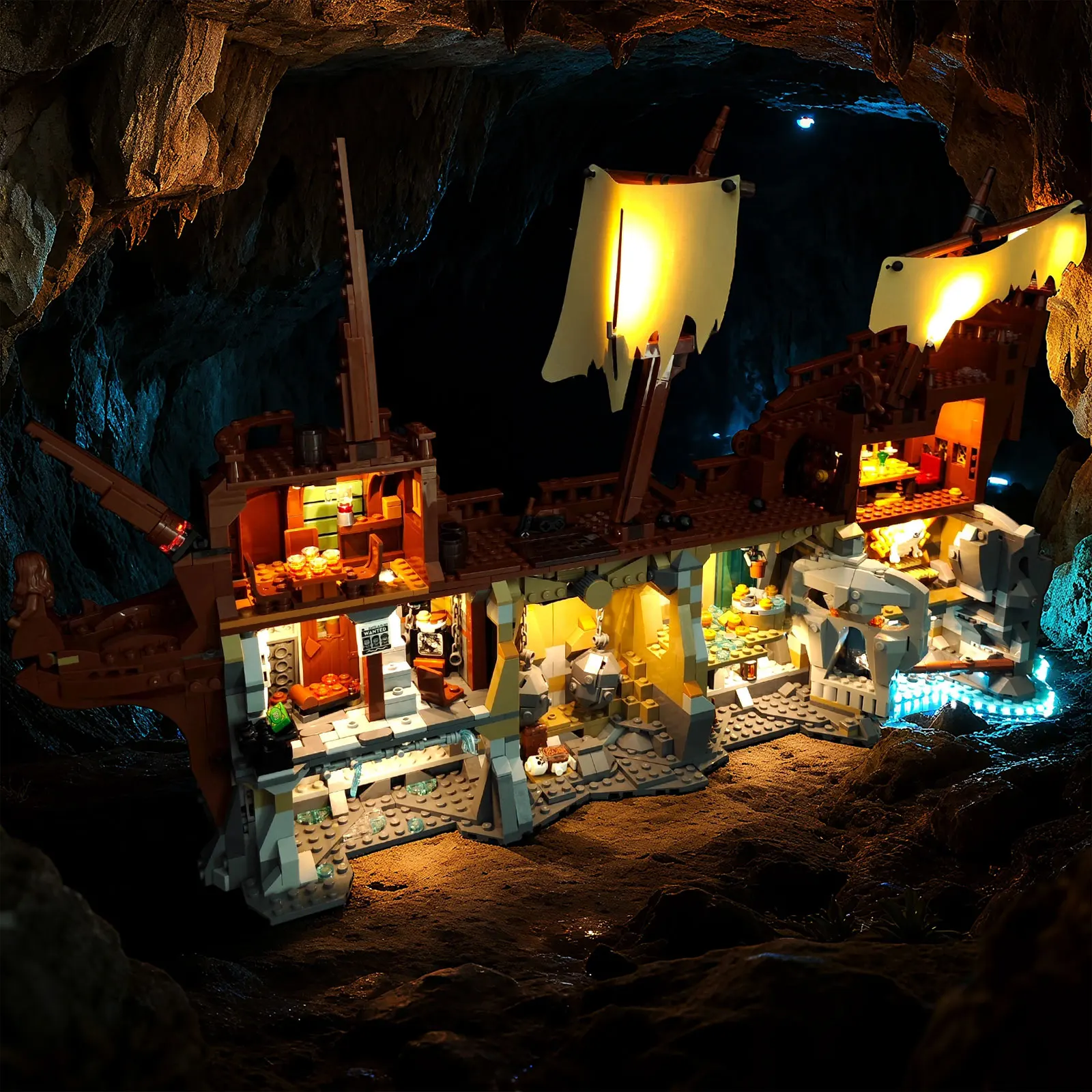 Фото Комплект светодиодного освещения BRIXSPARK для Lego 21363, USB-набор для самостоятельной сборки, подходит для конструктора «Пиратский корабль», кирпичи в комплект не входят. №2