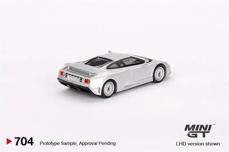 MINI GT 1:64 EB110 Grigio Chiaro LHD Литая под давлением модель автомобиля Версия для блистерной