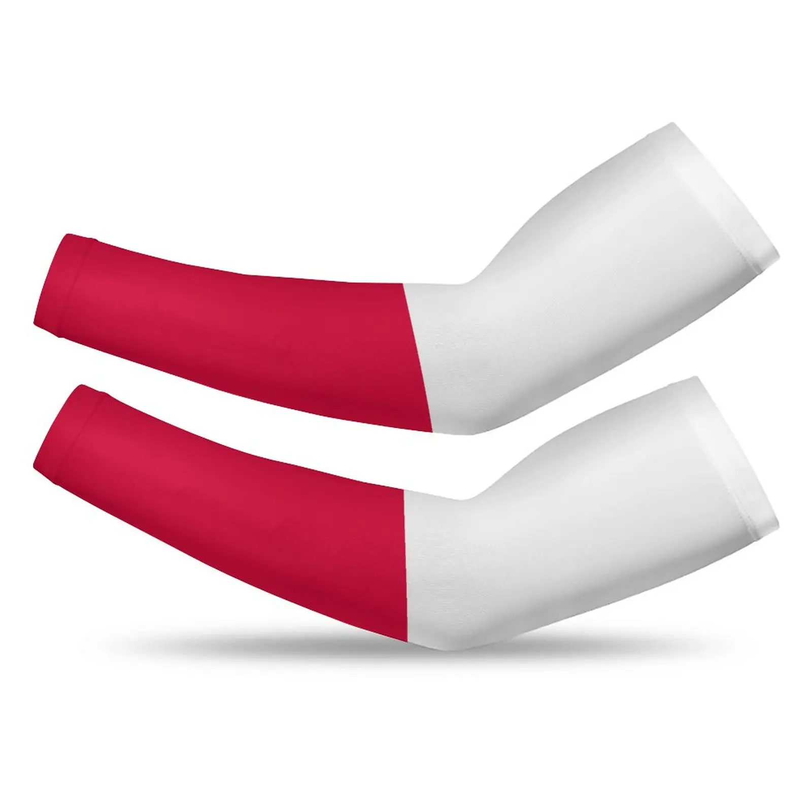 

Poland Country Flag Sun Protection Arm Sleeves for Men Women Cooling Ice Silk Compression Cover Shield For Sport