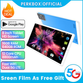 Pad Google Play K20 5G 8800mAh Tablet PC 12GB RAM WPS Office New 8 Inch GPS 12 Core Dual SIM Tablette Send 640GB ROM Keyboard