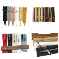 1pc bag accessories custom diy zipper for woven bag hardware soild zipper sewing accessory useful handbag zipper pu leather