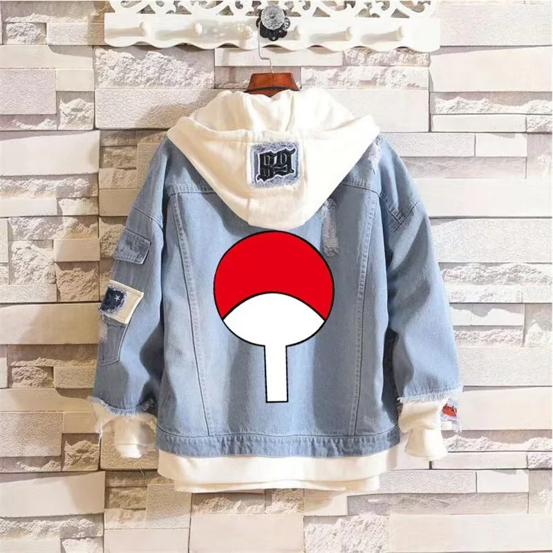 

Japanese Anime Men/Cowgirl Jacket Fake Two Piece Casual Jacket Fashion Winter Unisex Oversized Hoodie Top