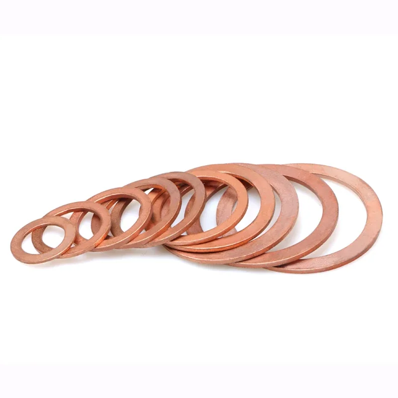 

M2.5 M3 M4 M5 M6 M7 M8 M10 латунная медная шайба для уплотнения лодки плоская прокладка кольцо отстойник пробка масляное уплотнение фитинг толщина 0,5 мм