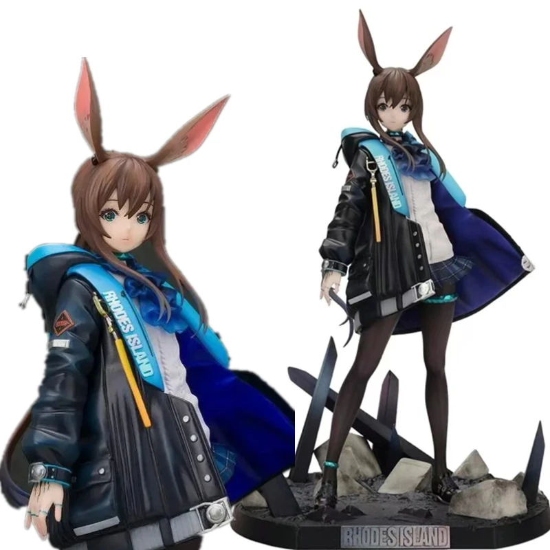 

Фигурка героя аниме «Рыцари» Amiya, милые кроличьи уши, стоящая модель сцены, ПВХ игрушки, фигурка героя, коллекционный подарок для маленьких д...