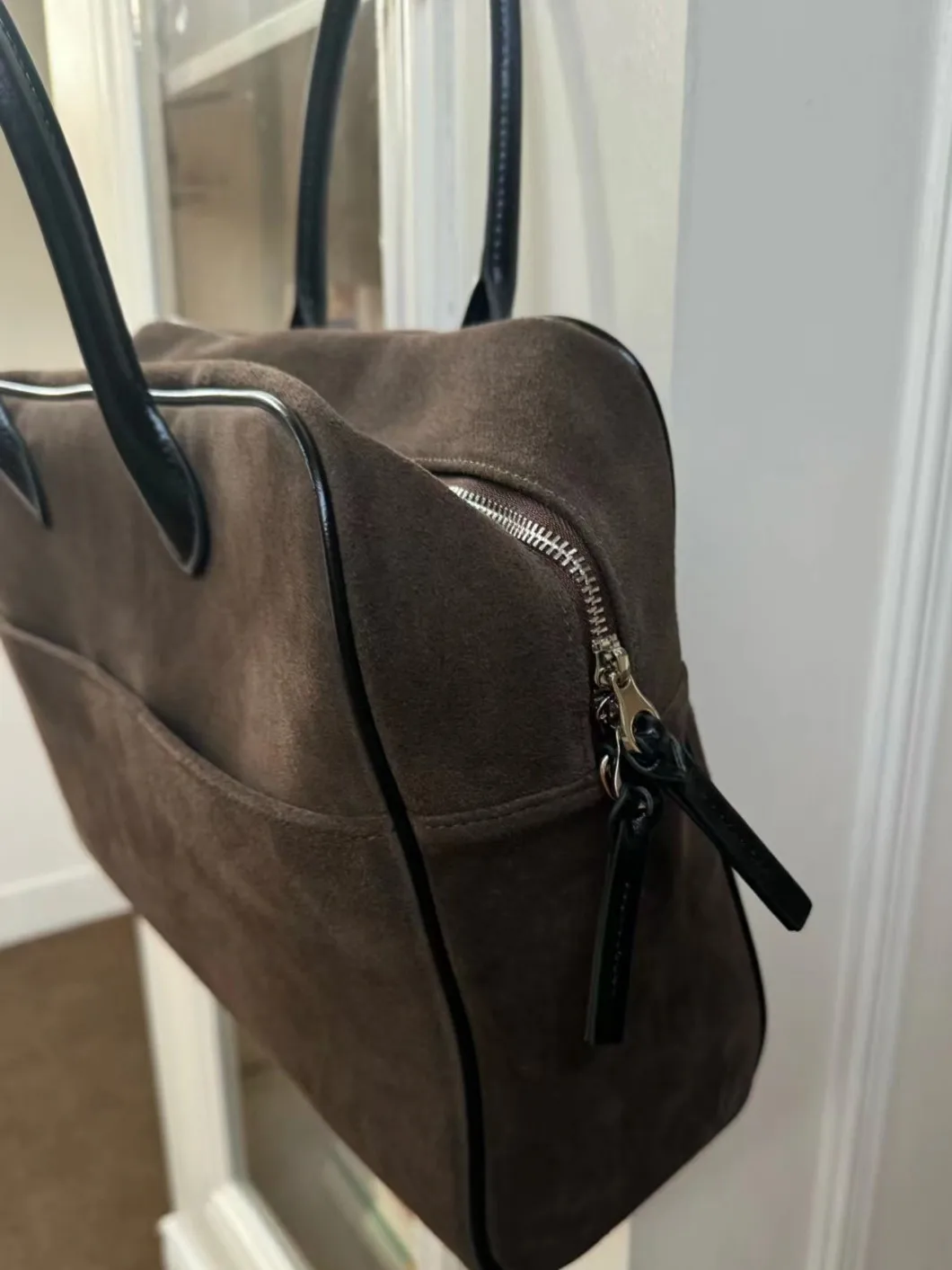 FIRMRANCH осень/зима модный универсальный портфель из замши большой вместимости