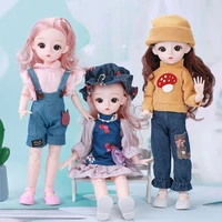 new girl 30cm doll toy 16 bjd 3d artificial eyes 13 joint movable fashion suit dress up boy doll girl play house toy gift