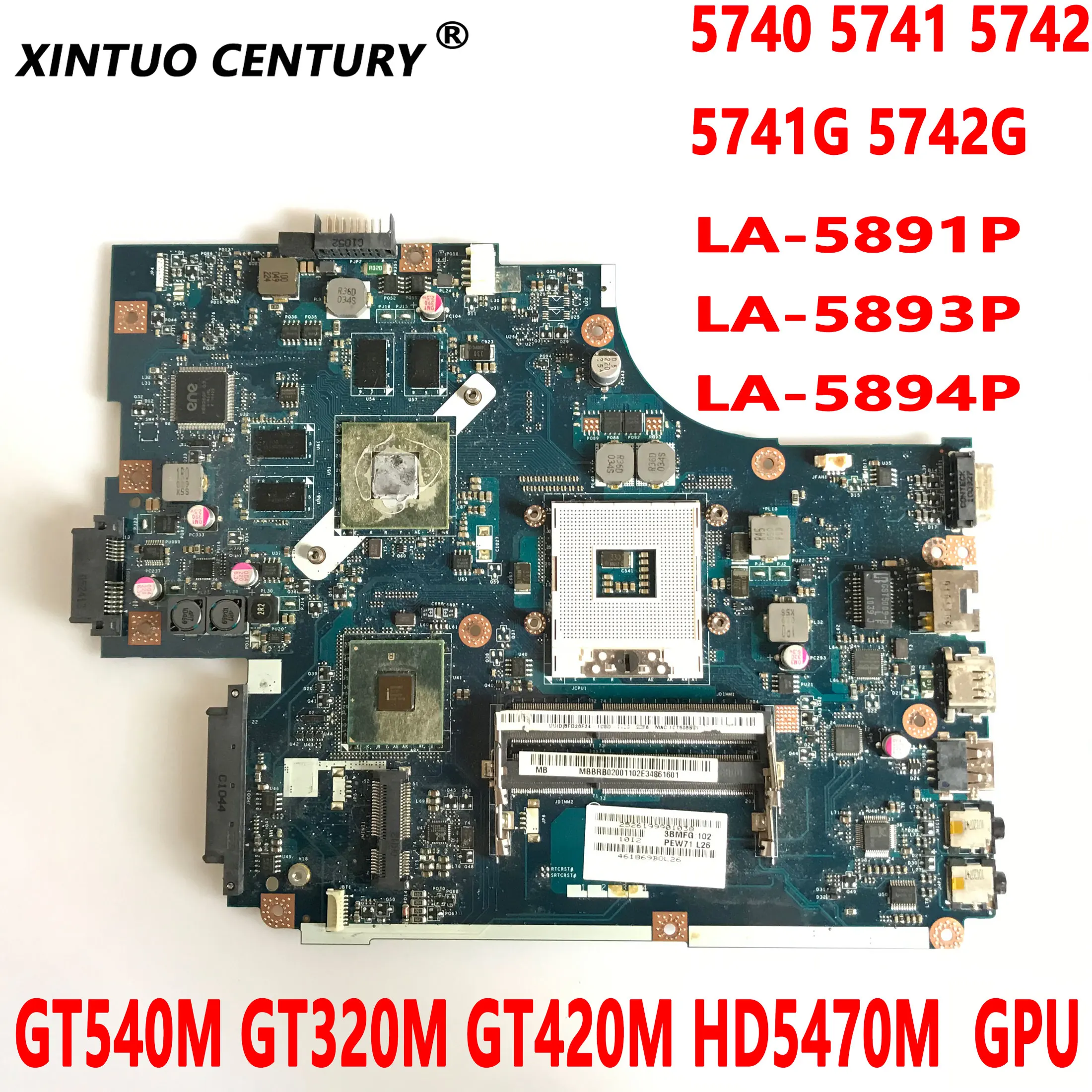 LA-5891P LA-5893P LA-5894P for Acer 5740 5741 5742 5741G 5742G Laptop Motherboard GT540M GT320M GT420M HD5470M GPU 100% Tested
