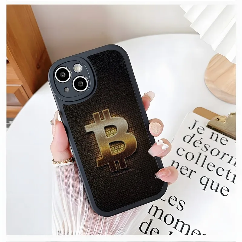 

Crypto Currency Bitcoin BTC Creativity Letter Phone Case For IPhone 14 13 12 11 Pro Max Mini X XR XS 7 8 Plus Mini 2022 Lambskin