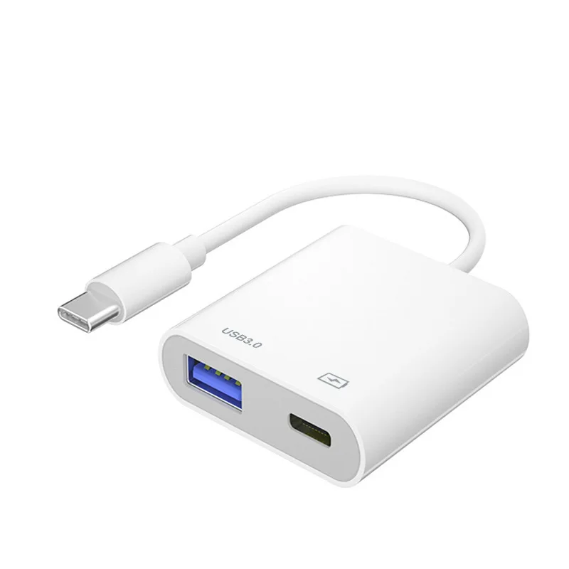 Адаптер OTG типа C 2 в 1 PD100W QC3.0 кабель для быстрой зарядки преобразователь Type USB 3 0/USB