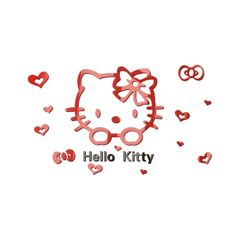 

Kawaii Sanrios Hello kitty 3D стерео фото прикроватная тумба милая девочка мультяшное украшение аниме Декор