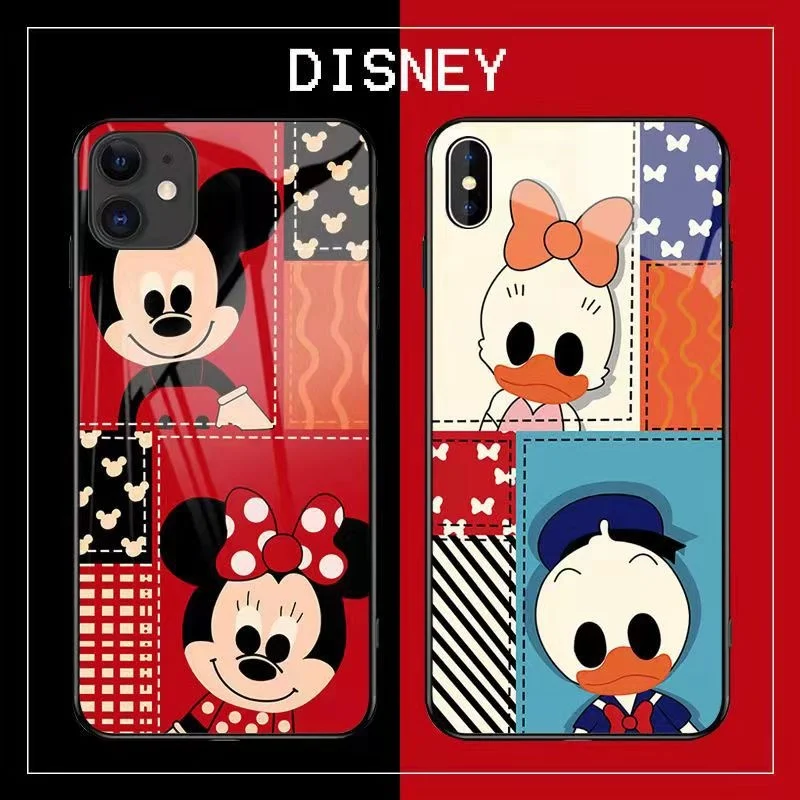 

Suitable for iphone 13pro Mobile Phone Case Daisy Donald Duck Iphone12 Mickey Mouse Xsmax Glass 11promax