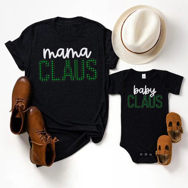 Mommy Me Christmas Shirts Matching Family Christmas Matching Outfits Baby Christmas Shirt Kids Clothes Girls
