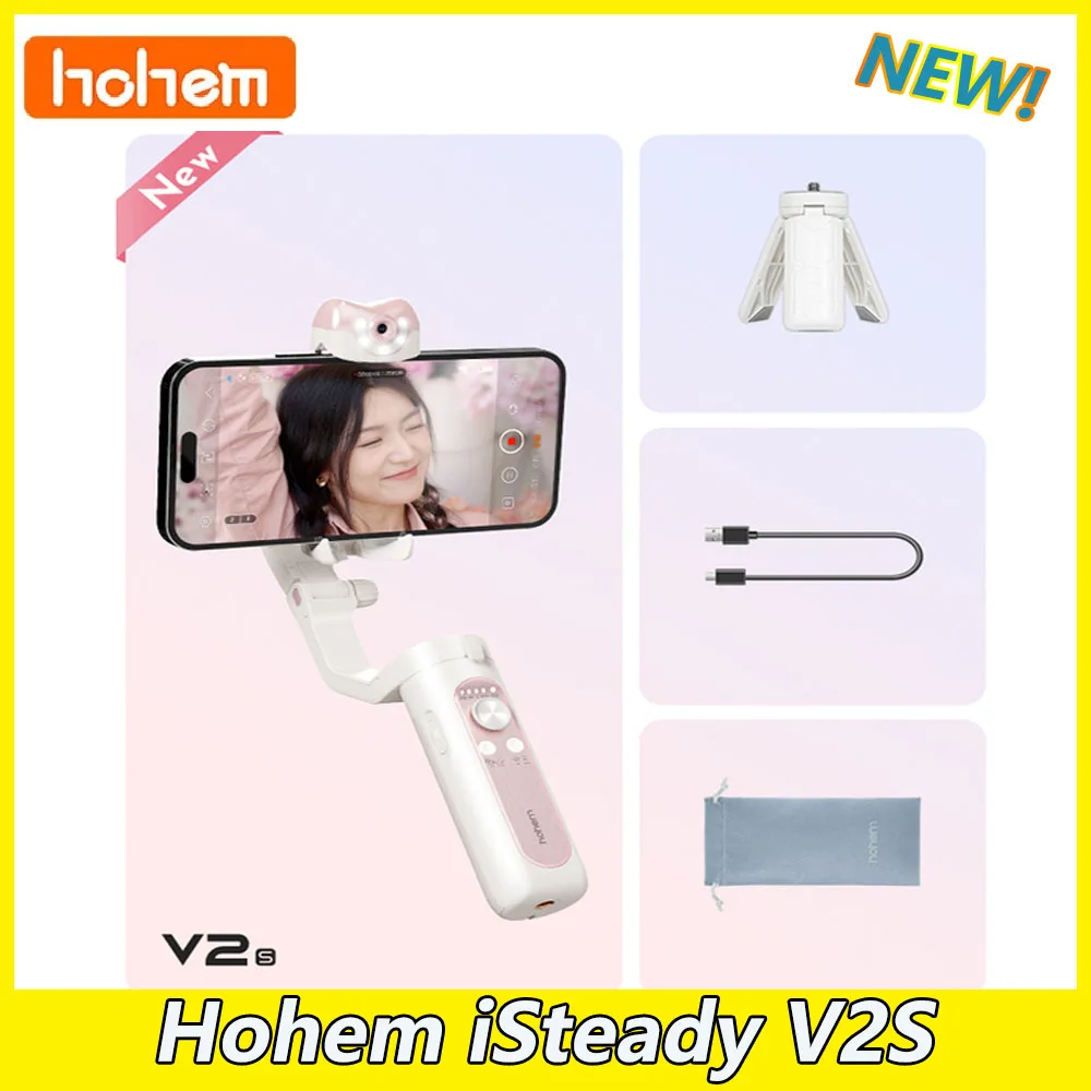 

Hohem iSteady V2S Auto Face Tracking Gimbal 360 rotation For Video Shooting 3-Axis Handheld Mobile Phone Stabilizer New