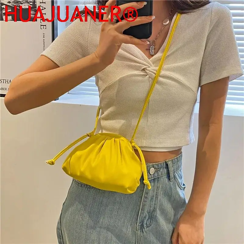 

Летняя новая простая женская сумка-мессенджер в форме облака, подходящая ко всему женская сумка через плечо из искусственной кожи, женские ...