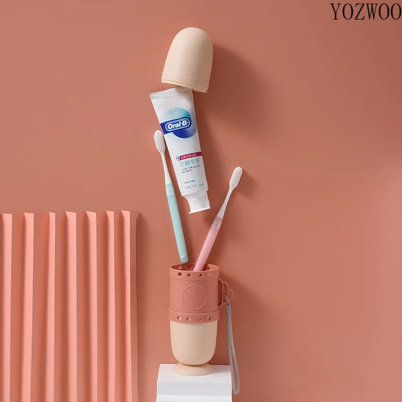 

YOZWOO 2022 NewToothbrush Cup Cute Couple Cup Submarine Shaped Portable Dental Box Travel Storage Dental Cartridge Set