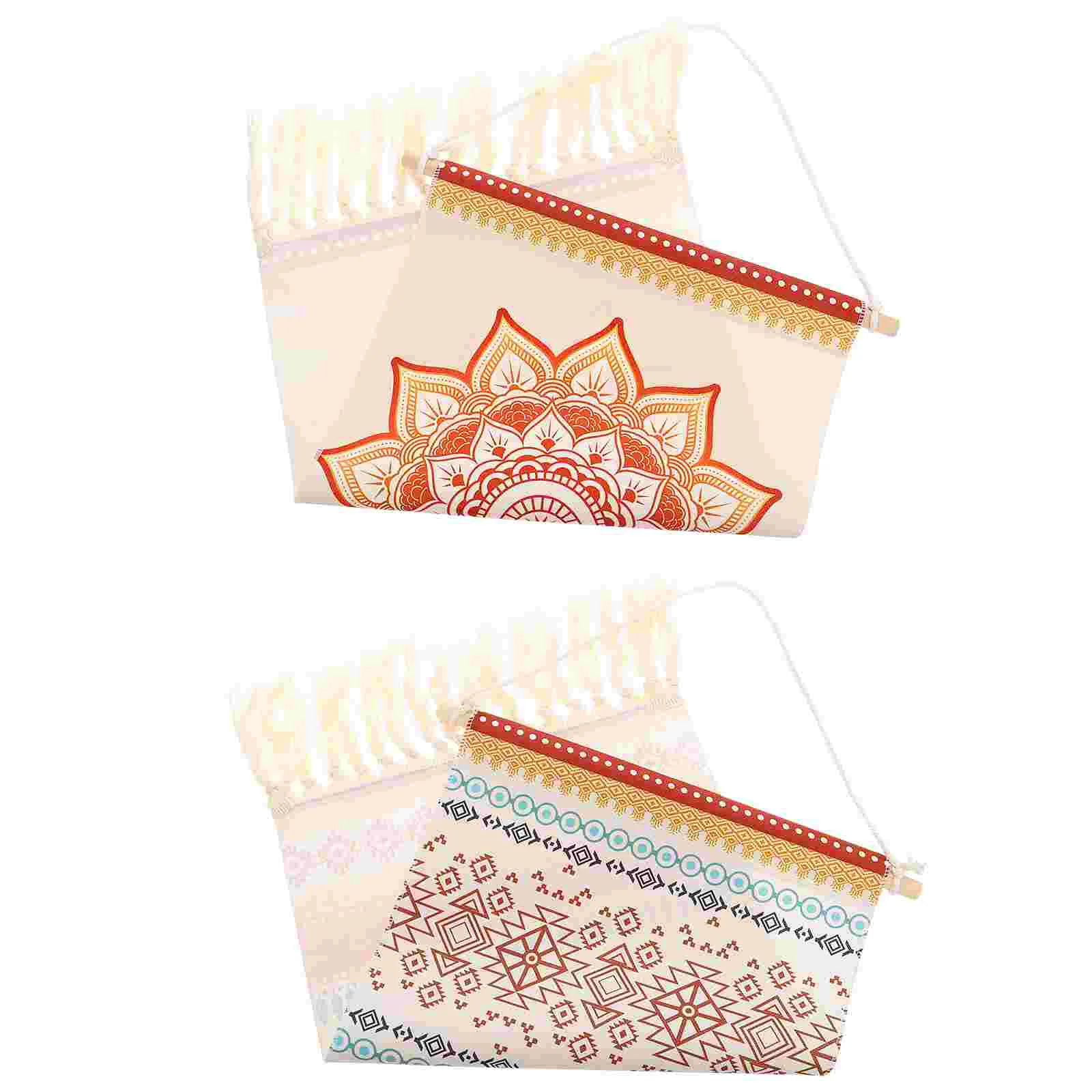 

Tapestry Wall Hanging Mandala Bohemian Wovenart Decor Banner Tassel Cotton Decorative Fabric Bedroom Wedding Flower Hangings