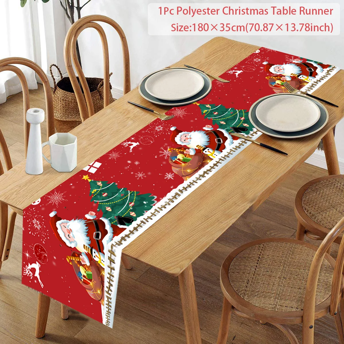 

Christmas Table Runner Merry Christmas Decoration for Home Tablecloth table Cover Ornament New Year Navidad kerst decoratie 2023