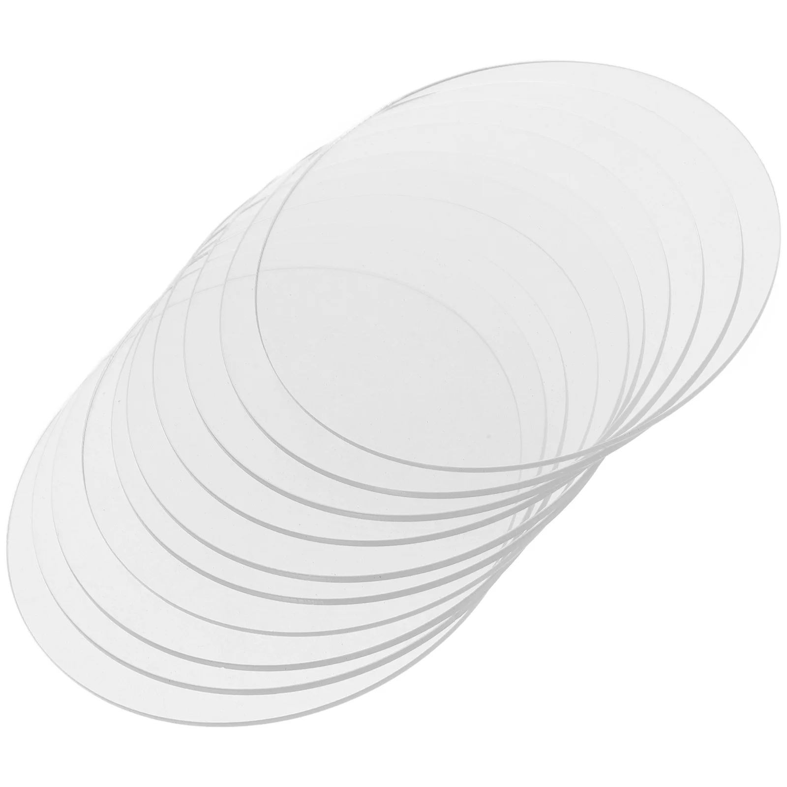 10 шт. акриловые разделительные круги для брелков прозрачные круглые