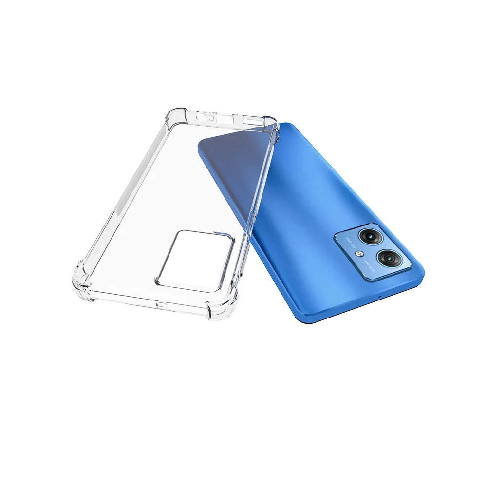 Мягкий чехол из ТПУ с подушкой безопасности для Motorola Moto G64 MOTO G54 Power Edition прозрачный
