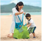 Портативная пляжная сумка, складная Сетчатая Сумка для плавания, для детская игрушка для пляжа корзин, сумка для хранения, Детские уличные водонепроницаемые сумки для плавания