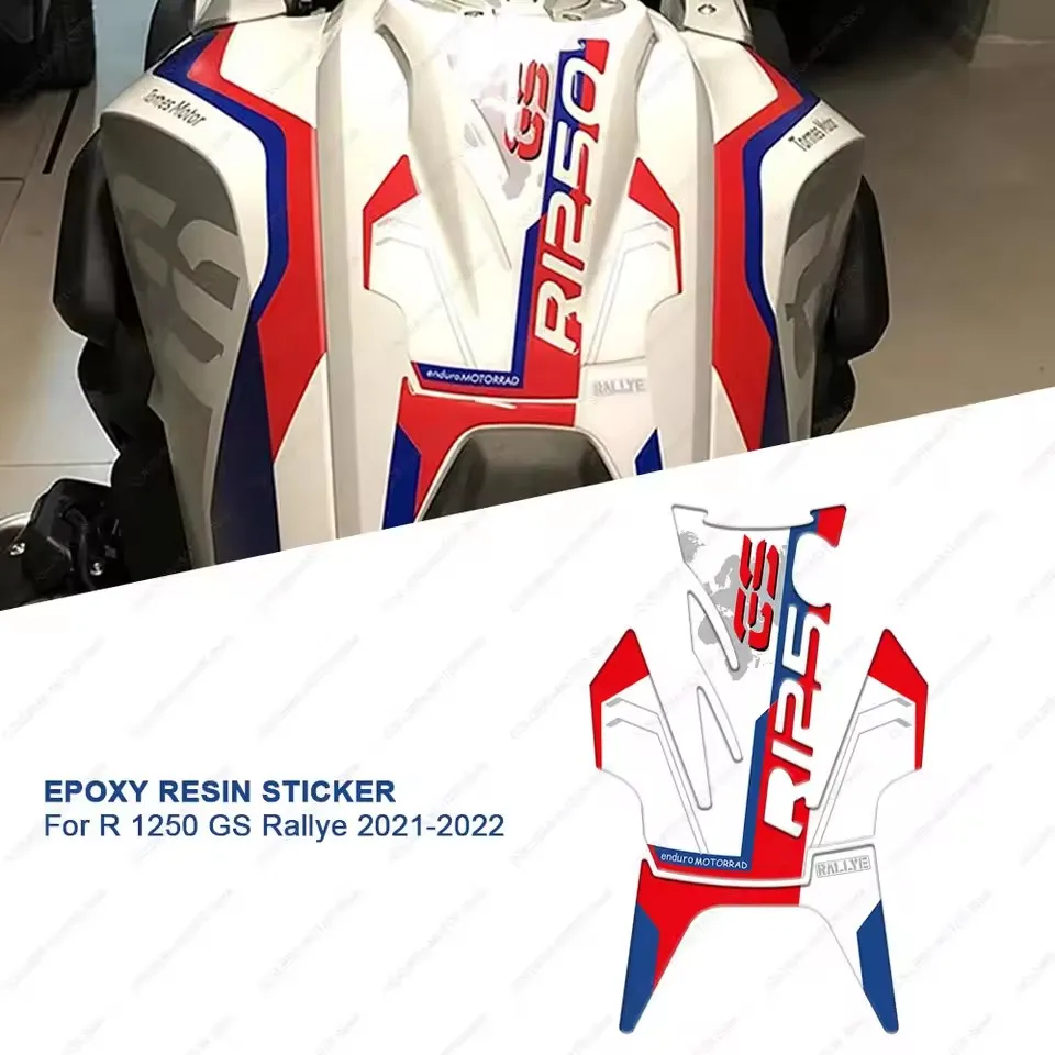 Фото Для BMW R 1250 GS Rallye 2021-2022 мотоциклетная накладка на топливный бак, наколенник, защитная наклейка, 3D гелевая наклейка из смолы, наклейки №1
