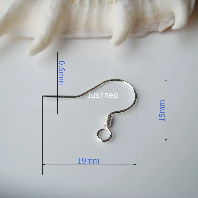 Серебряные крючки для сережек Justneo
