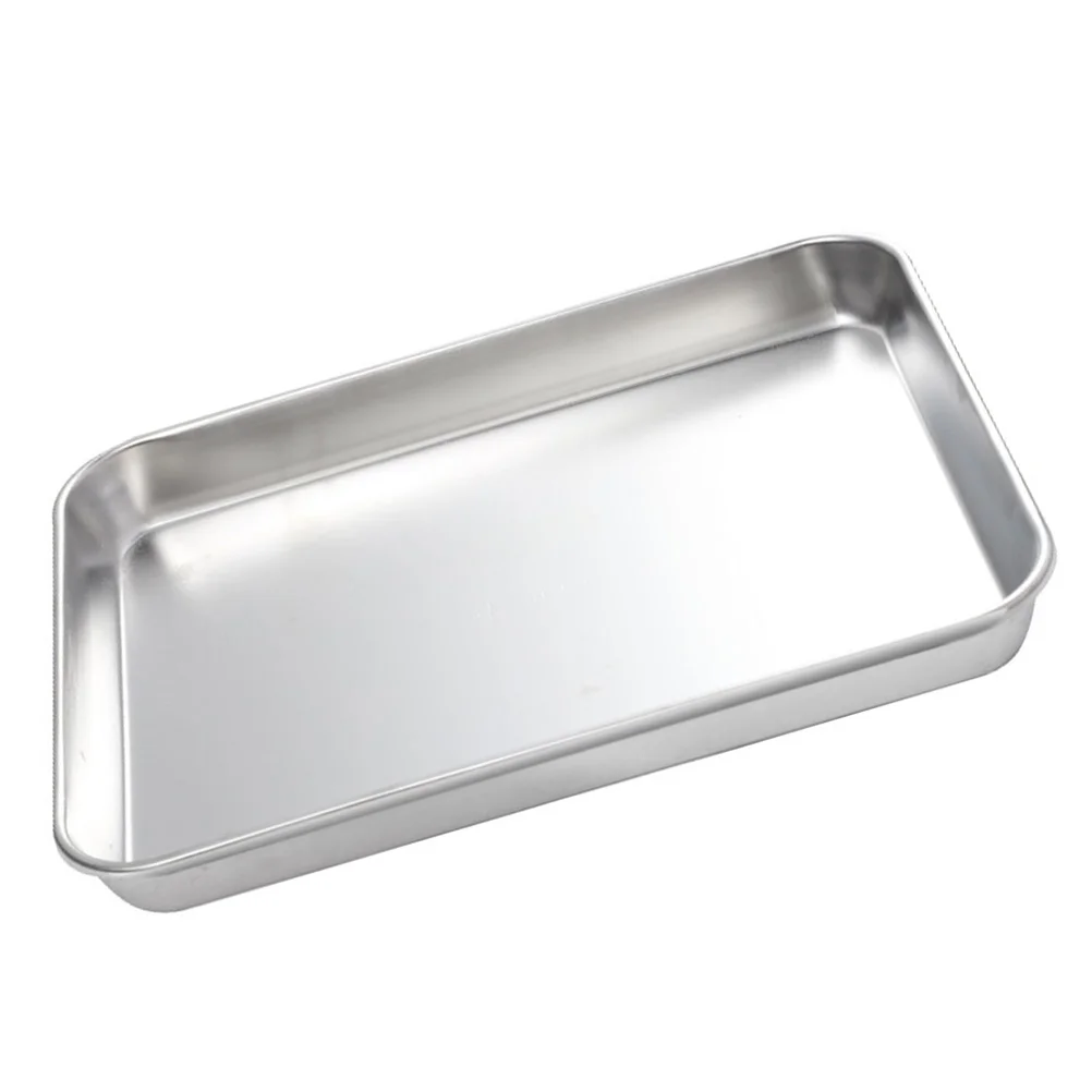 

1Pc Stainless Steel Food Tray Bathroom Towel Tray Dessert Dish Tray Fruit Plates Candy Tray Snack Tray