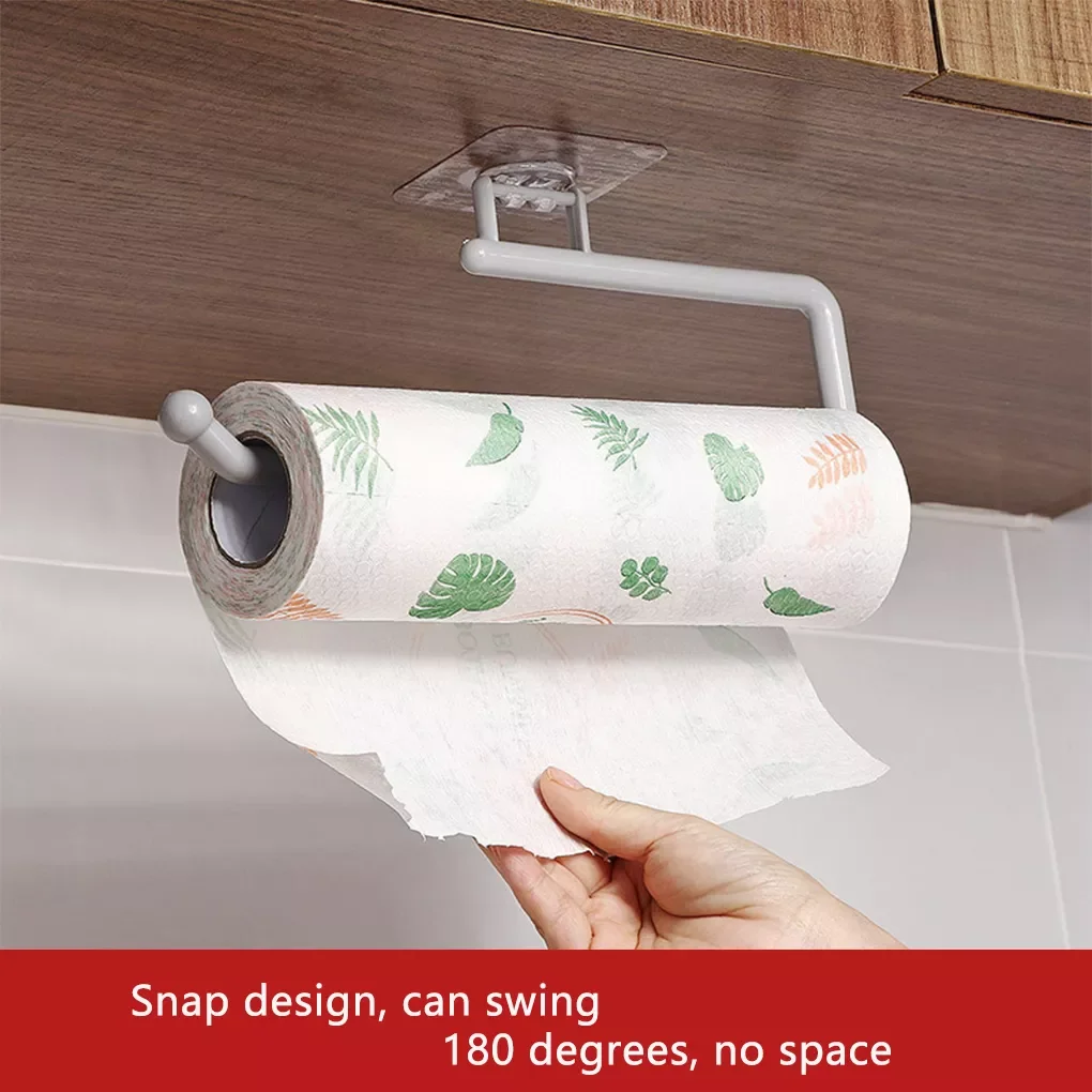 

Kitchen Paper Roll Holder Towel Hanger Rack Bar Cabinet Rag Hanging Holder Shelf Toilet Paper Holders For Kitchen Bathroom