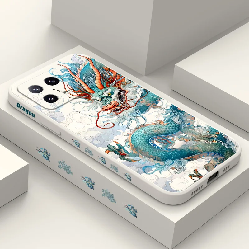 Чехол для телефона Blue Dragon Xiaomi Mi 14 14T 13 13T 12 12X 12T 12S 11 11T 10 10T 9 9T Pro Lite жидкий силиконовый