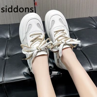 white running shoes 2022 fashion breathable mesh design ladies sneakers casual comfort platform lace up womens sneakers