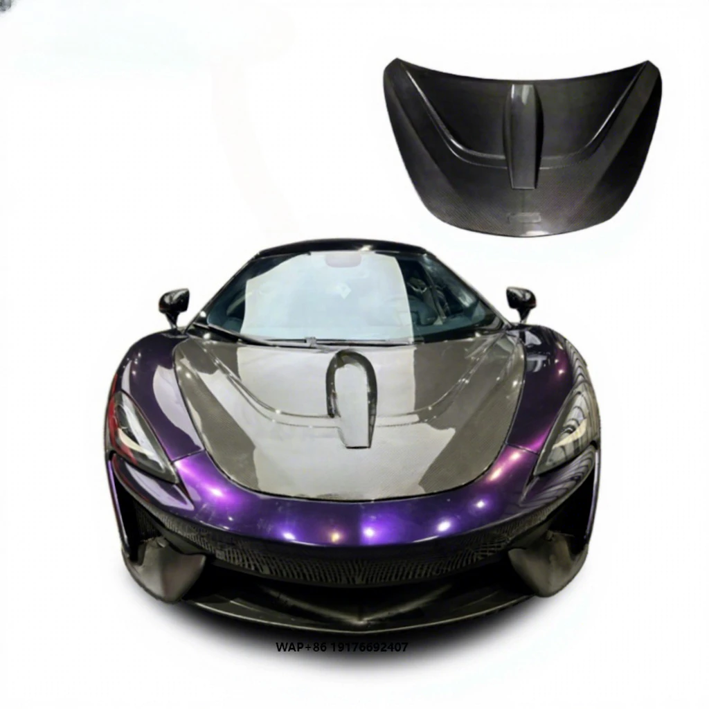 Фото Новинка для 540S/570S/600LT: капот и крышка двигателя из сухого карбона в стиле N. Высококачественная установка на болтах с крепежными элементами. 100% совместимость. №1