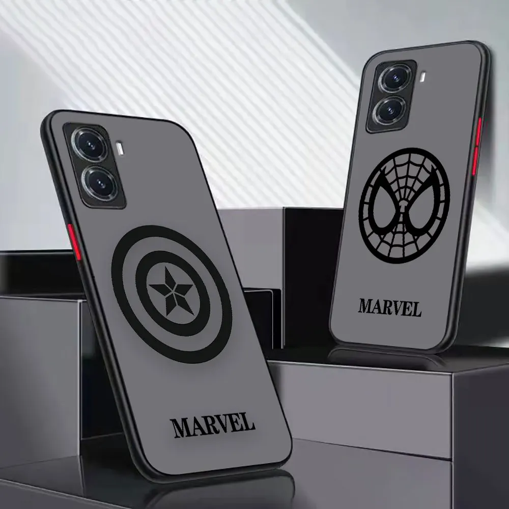 

Matte Case For VIVO Y15S Y19 Y20 Y21 Y22S Y35 Y50 Y51 Y52S Y53 Y67 Y70S Y71 Y72 Y73 Y75 Y76 Y76S Y77 5G Case Marvel Heros Logo