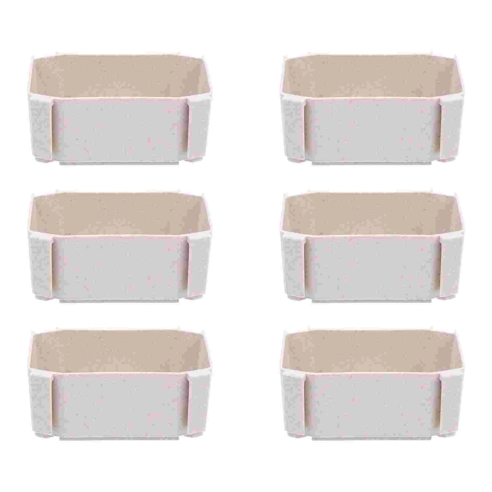 

6Pcs 6 Compartment Socks Box Sock Storage Boxes Divided Closet Organizer Closet Organizers Divider Organizer Storage organizer