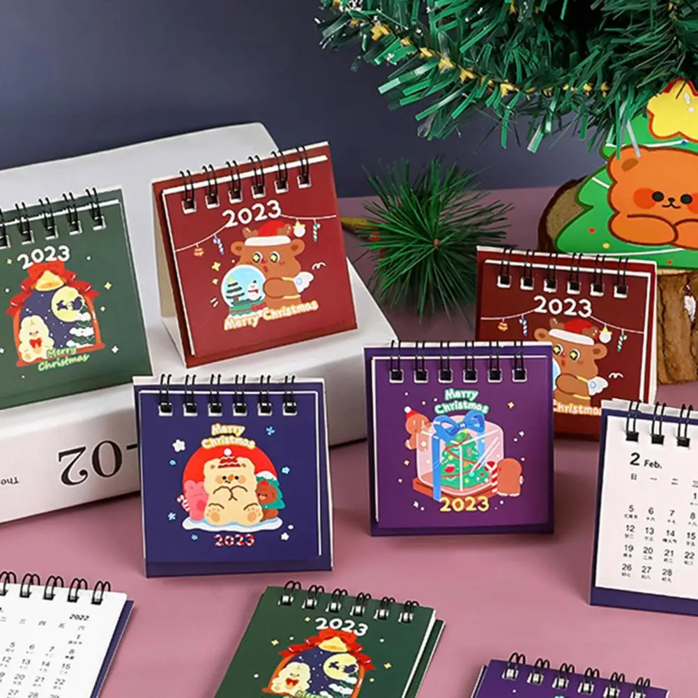 

Практичный бумажный мультяшный узор 2023 календарь декор канцелярские принадлежности для офиса Рождественский календарь