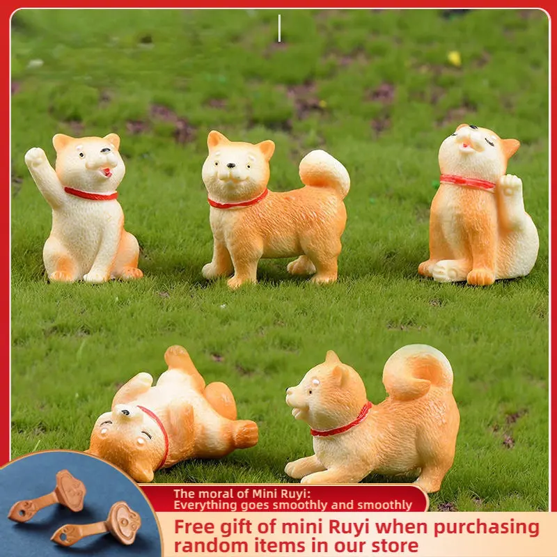 

Resin Cute Dog Car Ornaments Micro Landscape Bonsai Decoration Desktop Creative Trinket Home Decoration Accessories Figurines