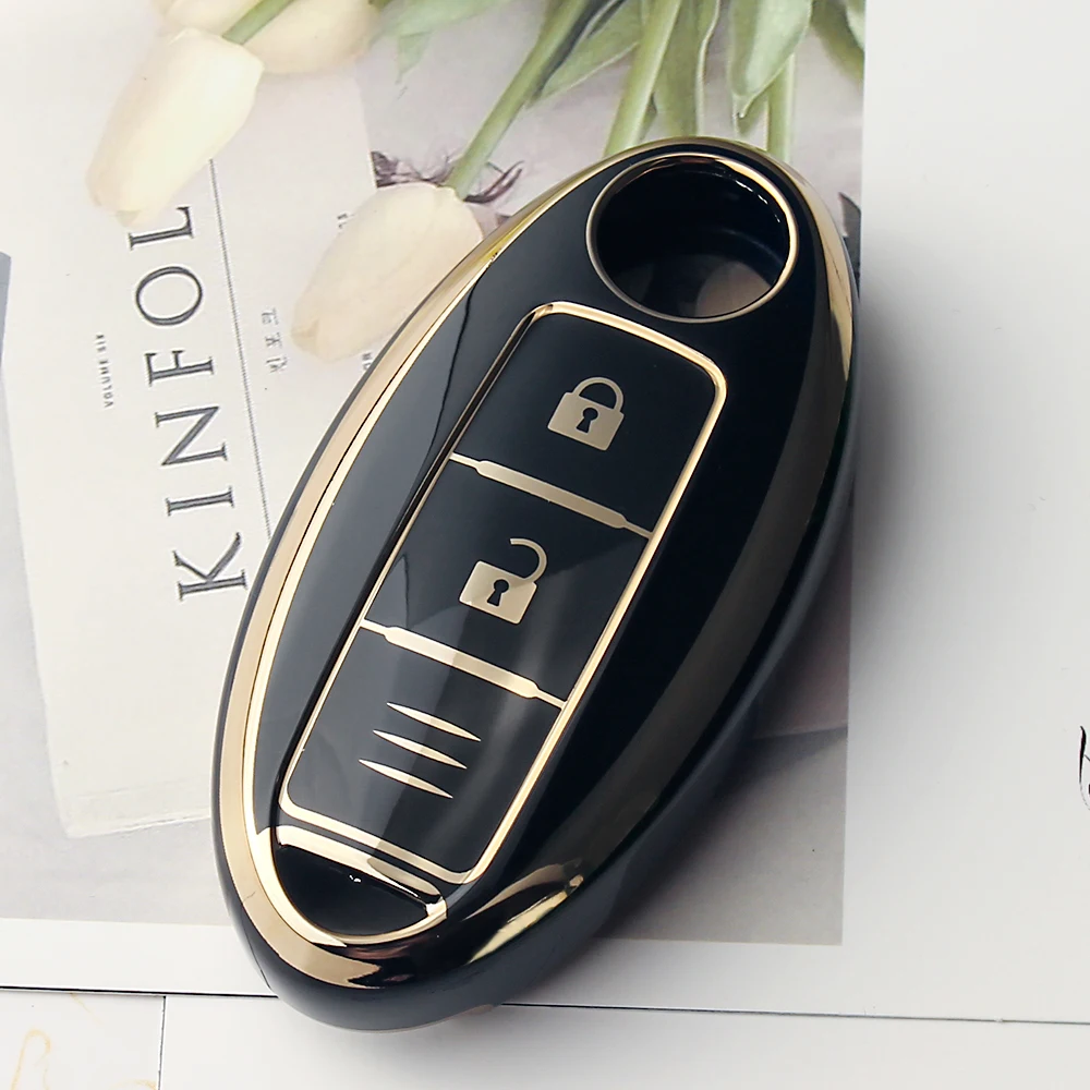 

KEYYOU Чехол для автомобильного ключа из ТПУ для Nissa Micra Juke Sentra Patrol Navara Tiida Qashqai Micra J11, чехол для дистанционного брелока, аксессуары