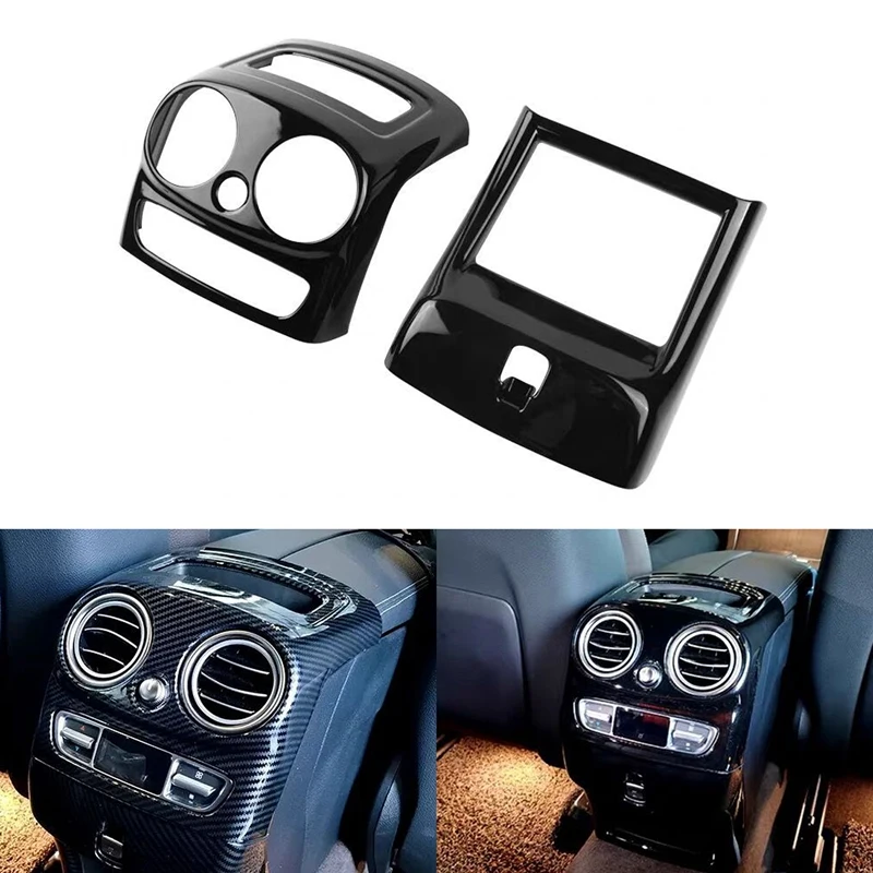 

Car Rear Armrest Box Air Conditioning Outlet Covers Trim Anti-Kick Protector For Mercedes Benz GLC X253 2020 2021