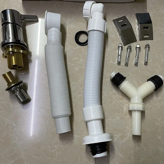 Керамическая раковина для ванной комнаты двухслойная умывания полная база