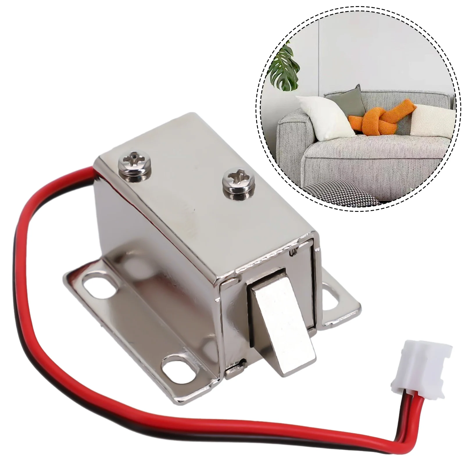 

Electronic Latch Lock Catch Door 12V Electro-magnet Release Solenoid Slant Slug Frame Control Electronic Lock Cabinet Door Lock