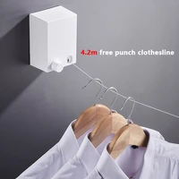 retractable clothesline wall mounted indoor outdoor washing clothes hanger laundry drying line balcony invisible drying lines