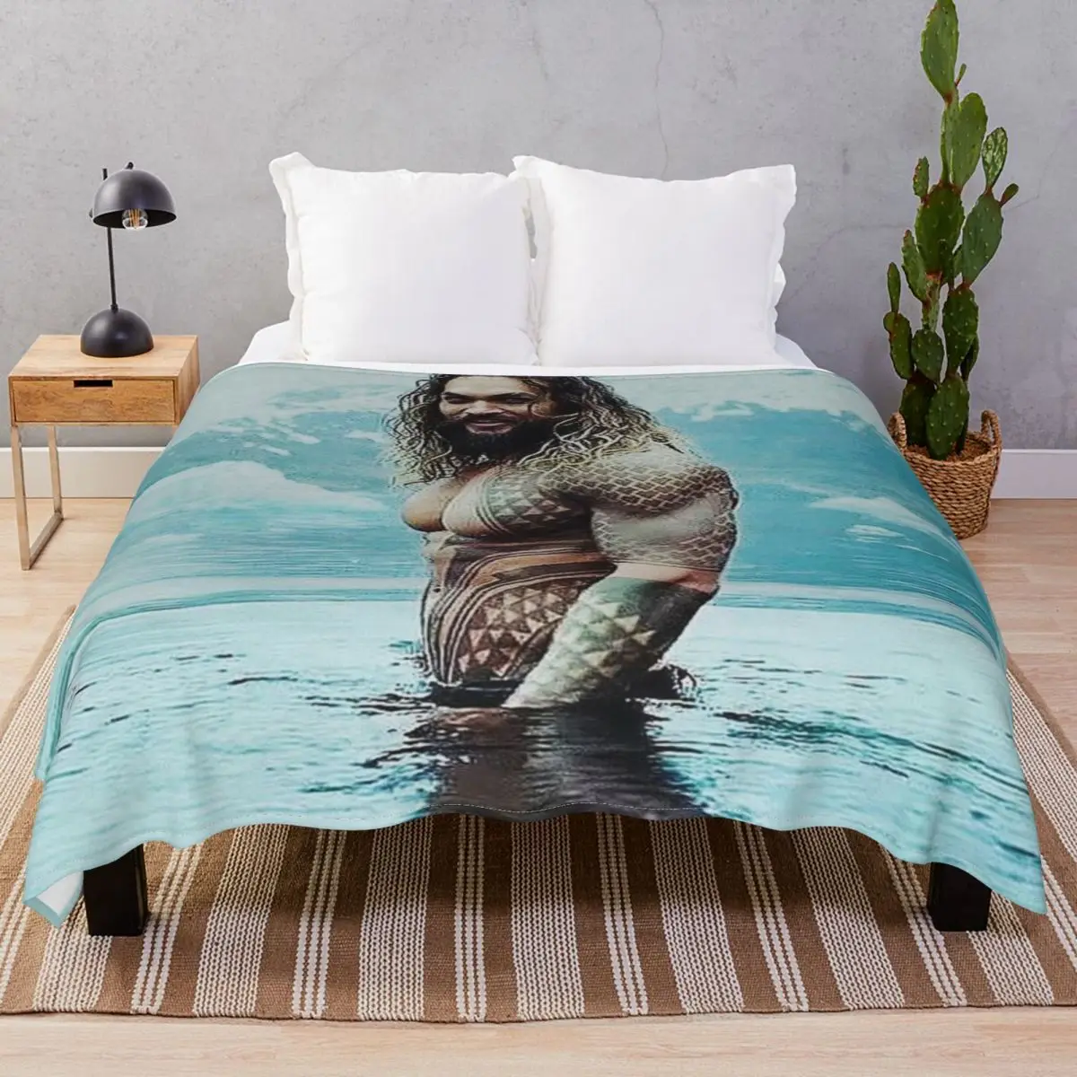 

Фланелевое Одеяло Jason Momoa, удобное постельное белье для дивана, лагеря, офиса, весна-осень