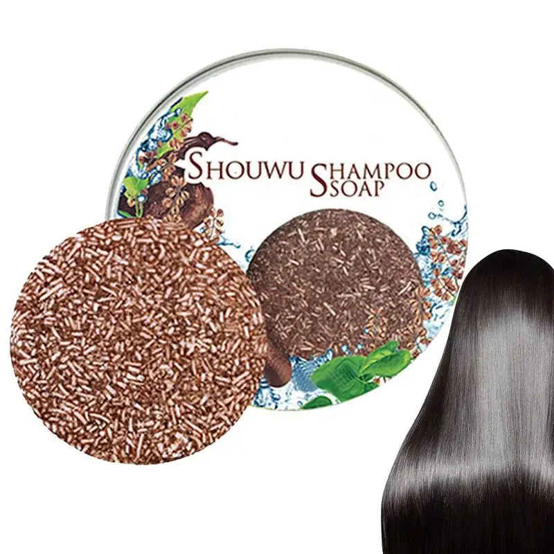 

Шампунь для затемнения волос Polygonum, 60 г, портативный Твердый шампунь для волос, натуральный органический кондиционер для питательных регули...